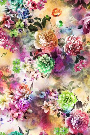 花卉印花花型图片