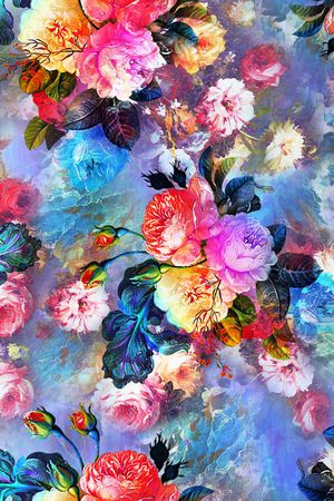 油画印花花型图片