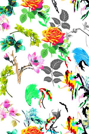 花卉印花花型图片