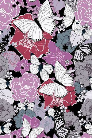 花鸟花卉印花花型图片