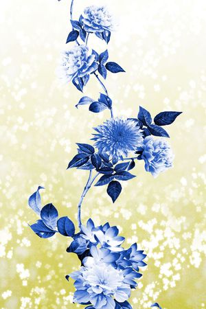 窗帘印花花型图片