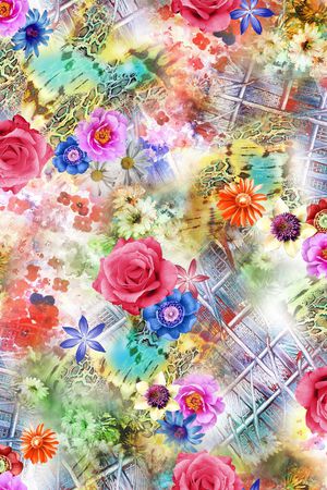 花卉印花花型图片