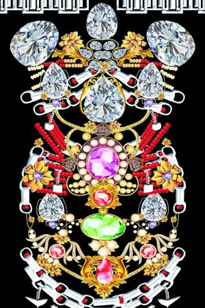 珠宝宝石印花花型图片
