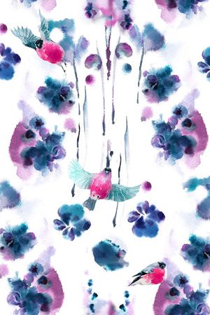 水墨印花花型图片