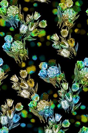 郁金香印花花型图片