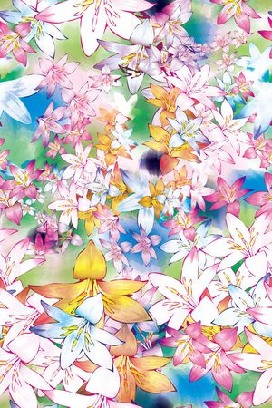 花鸟花卉印花花型图片
