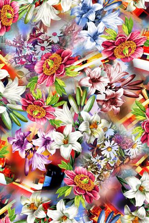 花卉印花花型图片