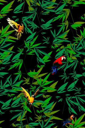 丛林印花花型图片