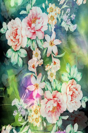 围巾花型印花花型图片