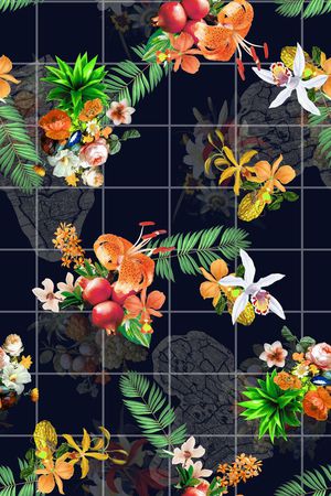 流行时尚花等印花花型图片