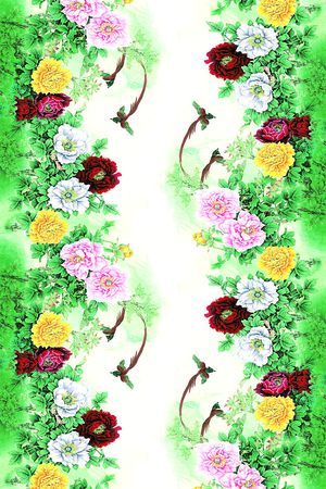 中国风印花花型图片