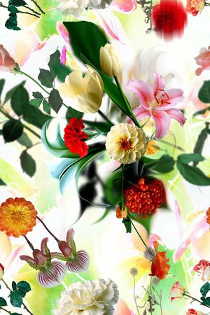 花卉印花花型图片