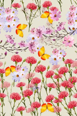 花卉印花花型图片