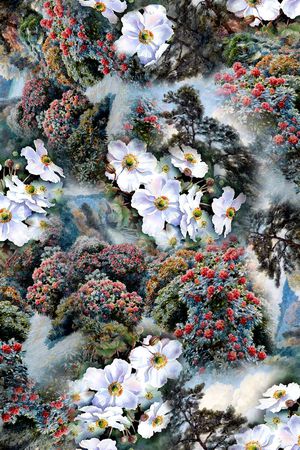花卉印花花型图片