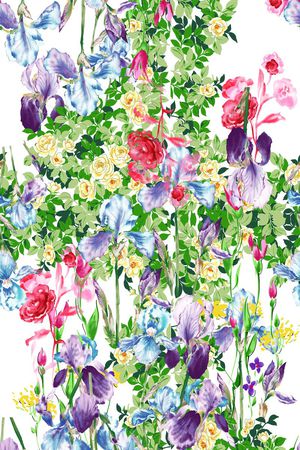 手绘油画印花花型图片
