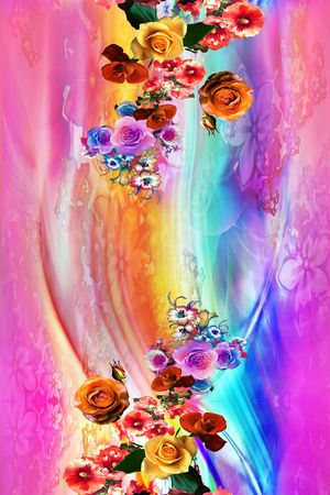 花卉印花花型图片