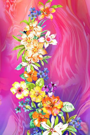 数码定位印花花型图片