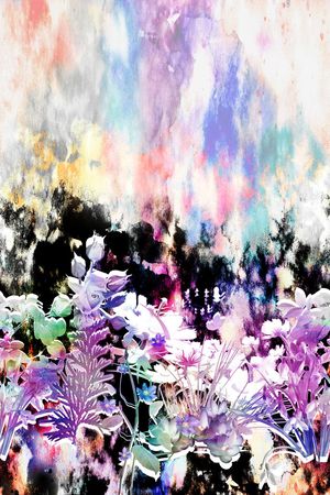 水彩印花花型图片