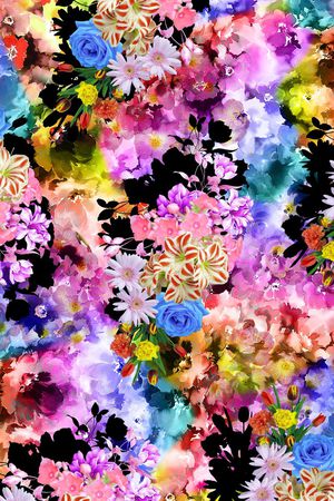 花卉印花花型图片