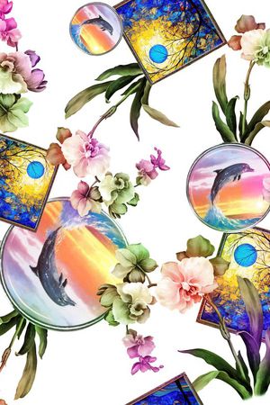 休闲印花花型图片