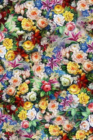油画 花卉印花花型图片