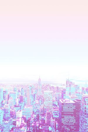 城市风景印花花型图片