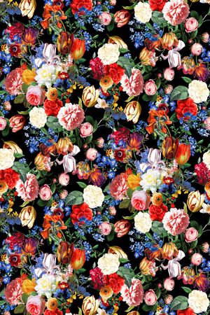 油画花印花花型图片