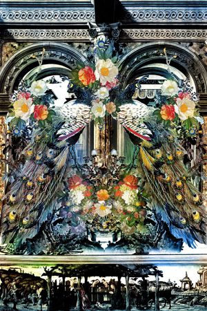 花鸟印花花型图片
