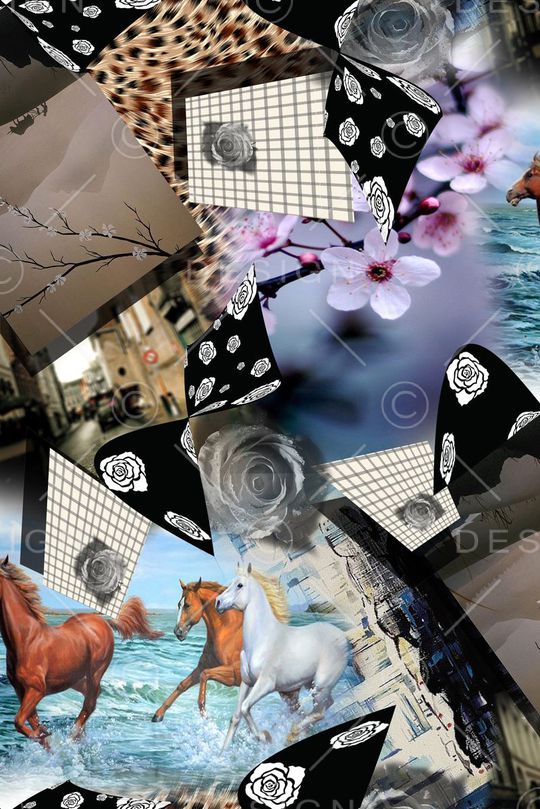 油画印花花型图片