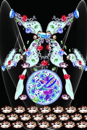 时尚数码花型印花花型图片