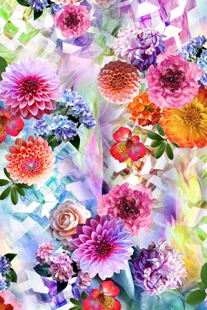 花卉印花花型图片
