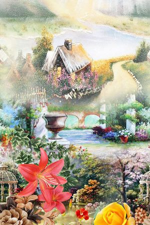 油画印花花型图片