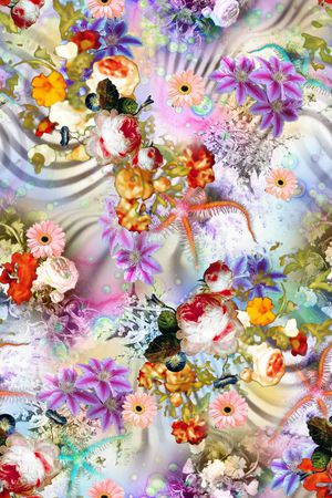 油画花印花花型图片