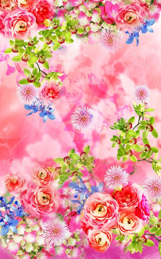 数码围巾印花花型图片