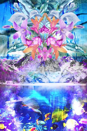 田园花卉印花花型图片
