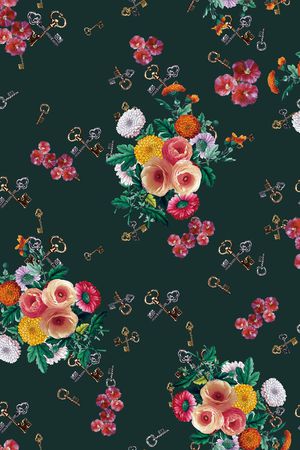 数码花型印花花型图片