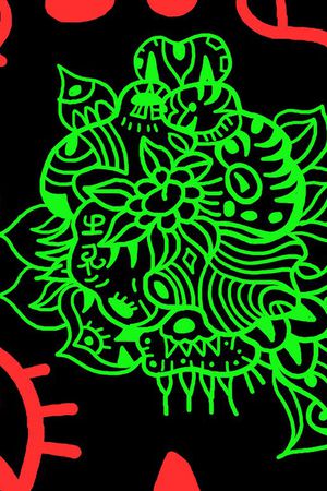 原创创意花朵印花花型图片