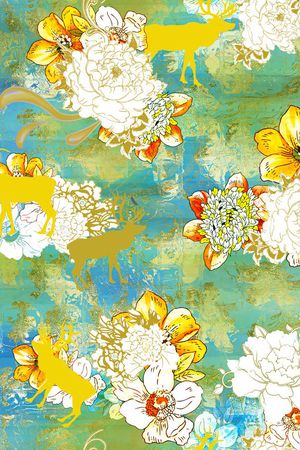田园印花花型图片