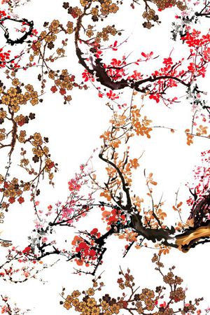 白印花花型图片