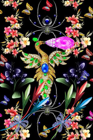 粉钻印花花型图片
