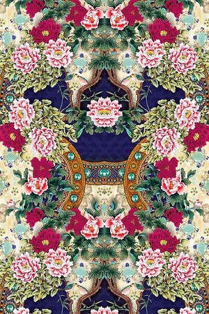中国风定位印花花型图片