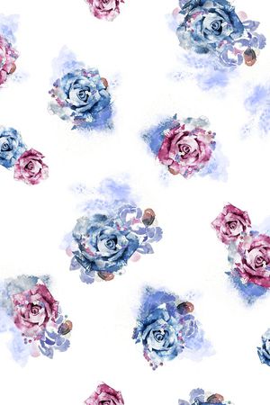 玫瑰花印花花型图片