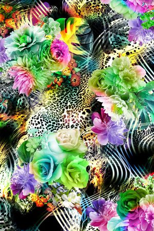 花卉印花花型图片