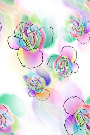 花卉印花花型图片