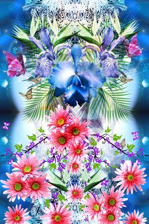 抽象印花花型图片