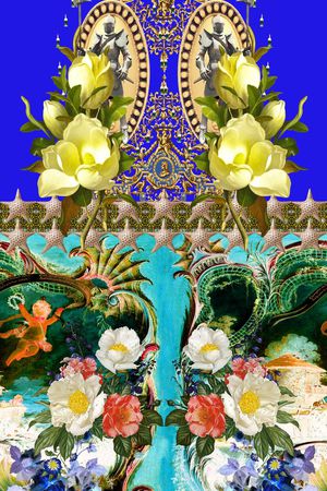 数码大牌高端定位印花花型图片