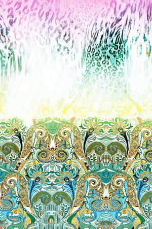 豹纹印花花型图片