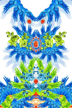 动物纹印花花型图片