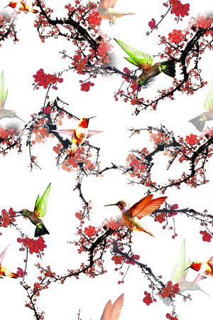 中国风印花花型图片
