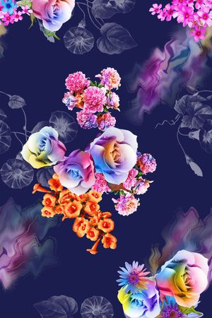 花卉印花花型图片